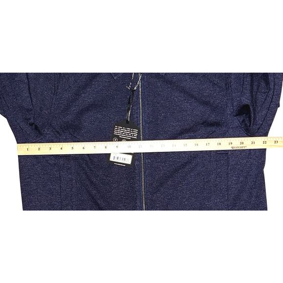 NWT Anatomie Elena Cropped Navy Blue Textured Stretch Jacket Women's XL - Picture 3 of 8